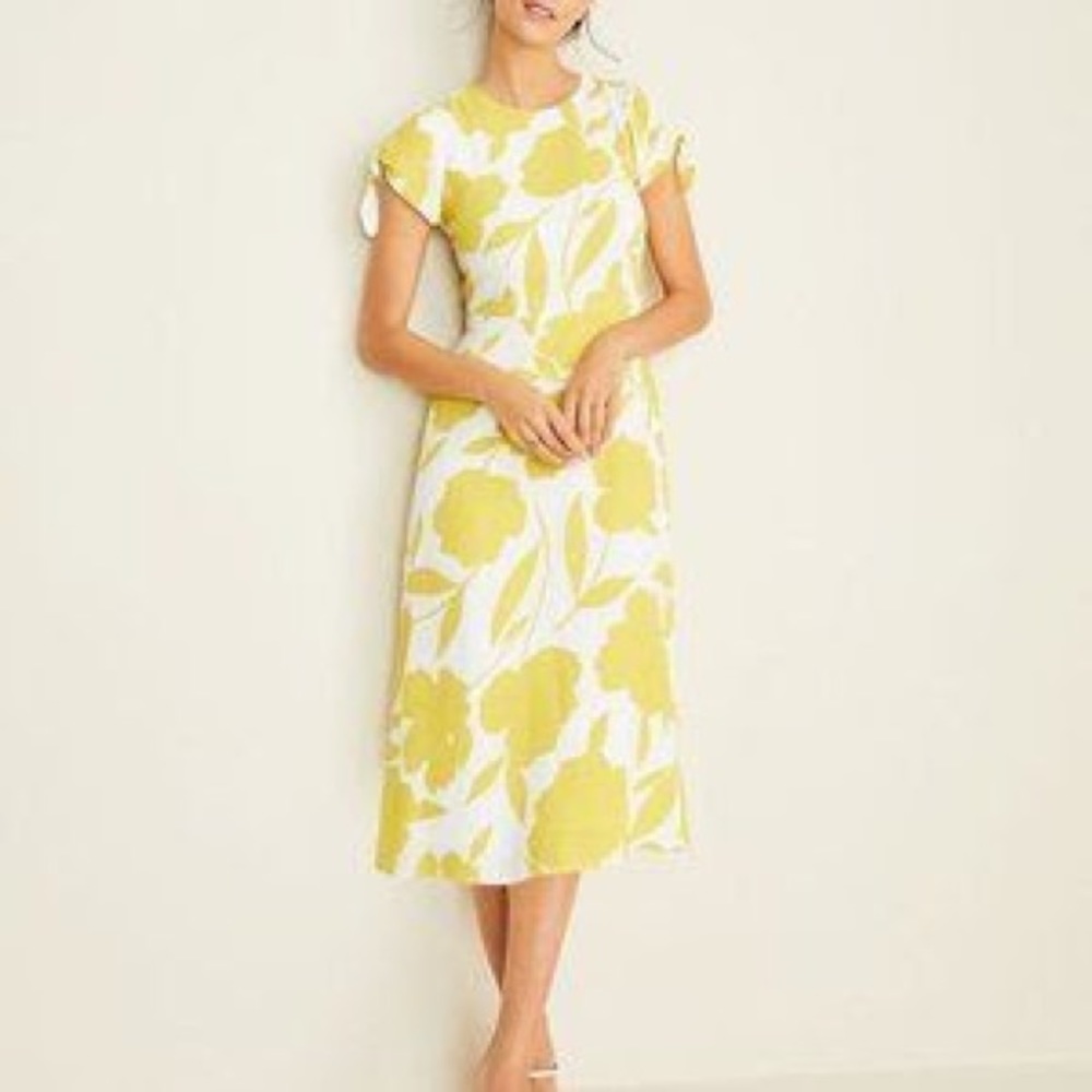 Yellow floral Ann Taylor dress